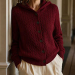 Women's Open-Front Hooded Knit Cardigan