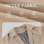 Women's Checked-Lining Short Trench Jacket