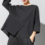 Loose-fitting Patchwork Casual T-shirt