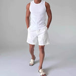 Heavyweight Ribbed Knit Tank Top Slim Fit Workout Gym Shirt