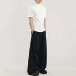 Straight Shoulder Jumpsuit Collar Knitted Slim Fit T-shirt