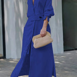 Mia Williams | Tied Waist Shirt Maxi Dress For Women