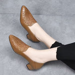 Women's Embroidered Low Heel Shoes