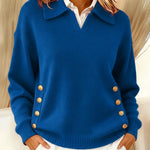 Erminia | Polo Neck Sweater with Buttons