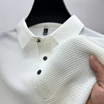 Men’s Breathable Mesh Detail Short Sleeve Polo Shirt