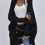 Zeagoo Women's Batwing Sleeve Split Hem Open Front Cardigan