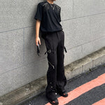 American Deconstructed Zippered Straight-leg Trousers