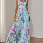 Fiora | Robe plissée d'été à imprimé fleuri romantique