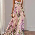 Fiora | Robe plissée d'été à imprimé fleuri romantique