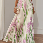Fiora | Robe plissée d'été à imprimé fleuri romantique