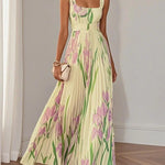 Fiora | Robe plissée d'été à imprimé fleuri romantique