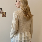 Camille | Pullover en maille délicate avec détails floraux
