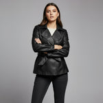 Delaney Leather Trench Coat