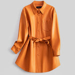 Lori Leather Shirt Jacket