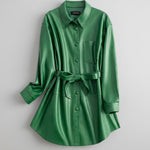 Lori Leather Shirt Jacket