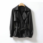 Delaney Leather Trench Coat
