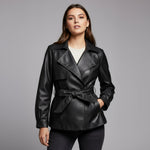 Delaney Leather Trench Coat