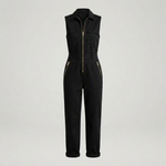 Hannah Clarke | Sleeveless Utility Jumpsuit with Gold Zip For Women