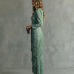 Chiara | Robe Élégante avec Manches à Franges