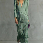 Elegant Dress with Fringes Élise by La Scintilla