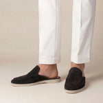 Yacht | Mocassino Aperto Camoscio — Nero