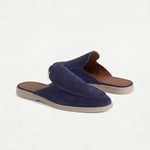 Yacht | Mocassino Aperto Camoscio — Blu Navy