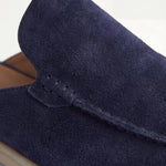 Yacht | Mocassino Aperto Camoscio — Blu Navy