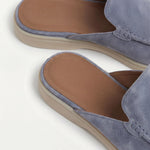 Yacht | Mocassino Aperto Camoscio — Celeste