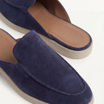 Yacht | Mocassino Aperto Camoscio — Blu Navy