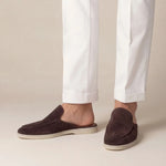 Yacht | Mocassino Aperto Camoscio — Marrone