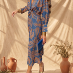 Celeste | Robe Midi Élégance Fleurie