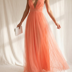 Jessica | Coral Light Long Dress