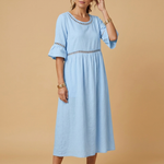 Leticia | Long dress with a tummy-flattening effect
