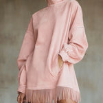 Soleya | Pull oversize à franges bohème