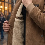 Men's Textured Sherpa Lined Jacket