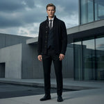 Men's Stand Collar Button Knit Cardigan