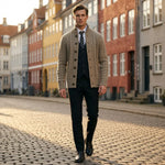 Men's Stand Collar Button Knit Cardigan
