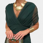 Camille | Robe drapée cache-cœur