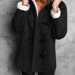Women’s Hooded Velvet Horn Button Coat