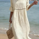 Leticia | Long dress with a tummy-flattening effect