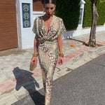 Virginia | Printed Midi Dress in Copper Tones