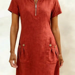Sofia | Cotton dress with zipper