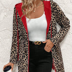 Women's Reversible Leopard Print Hooded Coat