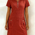 Sofia | Cotton dress with zipper