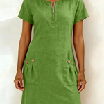 Sofia | Cotton dress with zipper