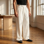 Paolo Wide-Leg Pleated Trousers
