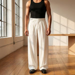 Paolo Wide-Leg Pleated Trousers