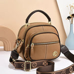 Women’s Classic Multi-Compartment PU Leather-Look Crossbody Bag