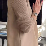 Lapel Button-Down Knit Sleeve Casual Jacket