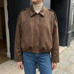 Renna Suede Bomber Jacket